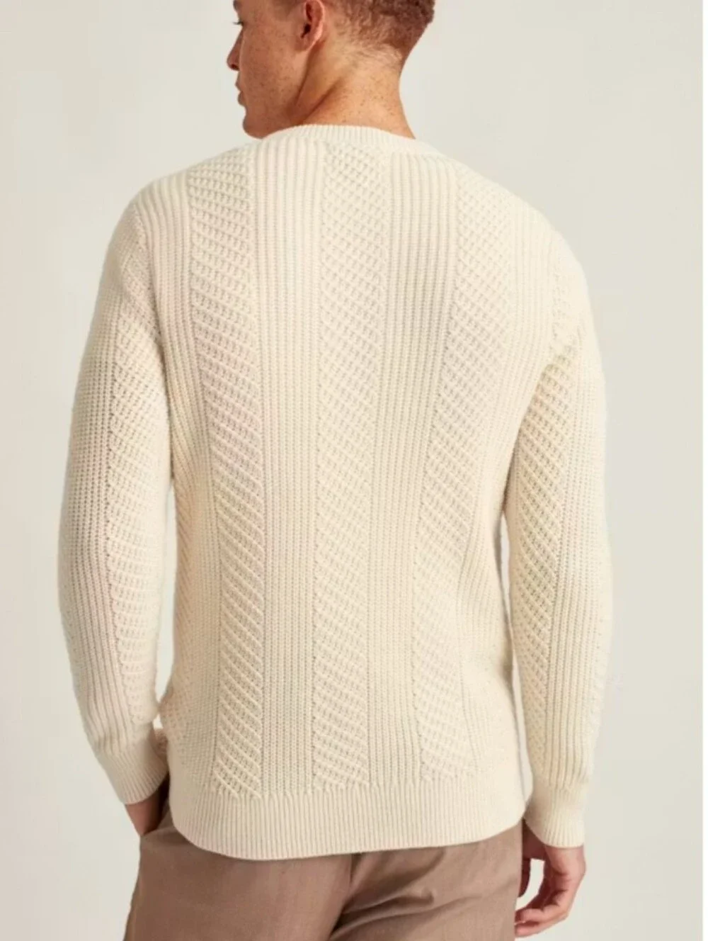 Bonobos Cotton Cashmere Cable Crew Neck Sweater
